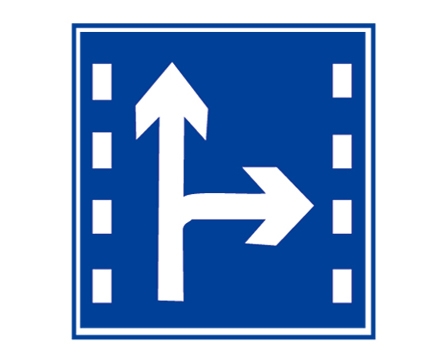 直行和右轉合用車道